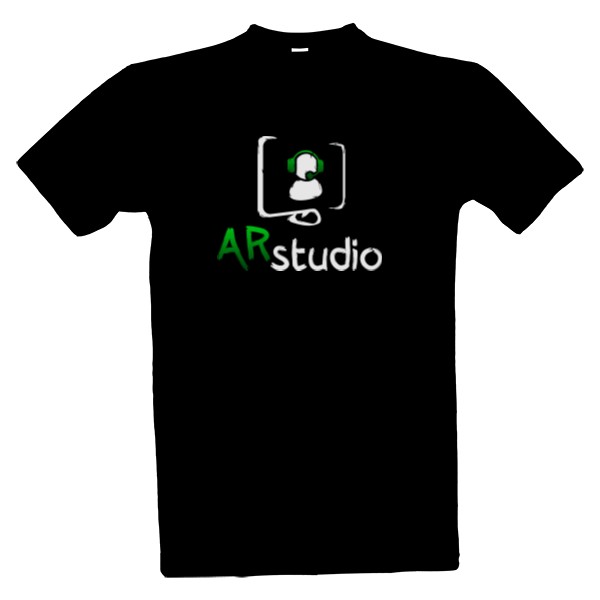 Tričko s potiskem AR Studio Manly Black