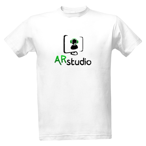 Tričko s potiskem AR Studio Manly White