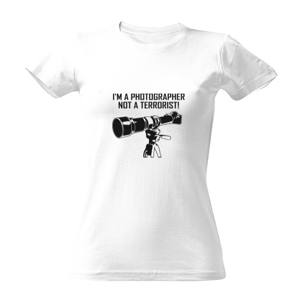 Tričko s potiskem Photographer, not terrorist